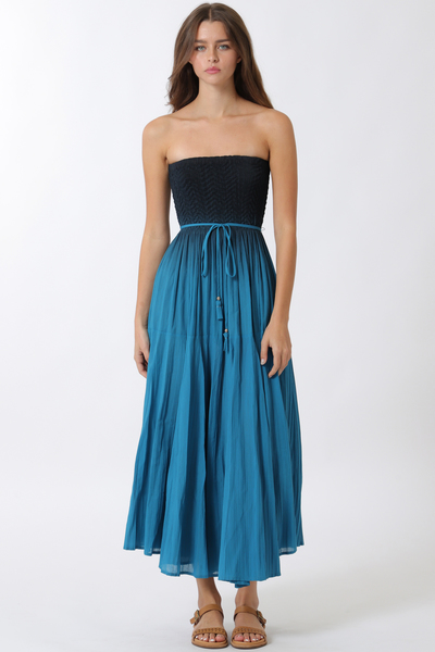 PLEATING TUBE MIDI  DRESS