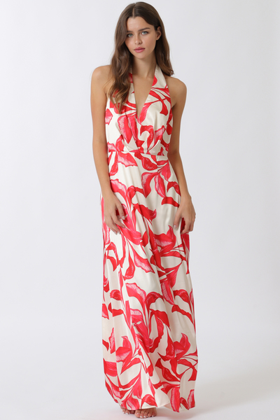 BACK NECK TIE HAULTER JUMPSUIT