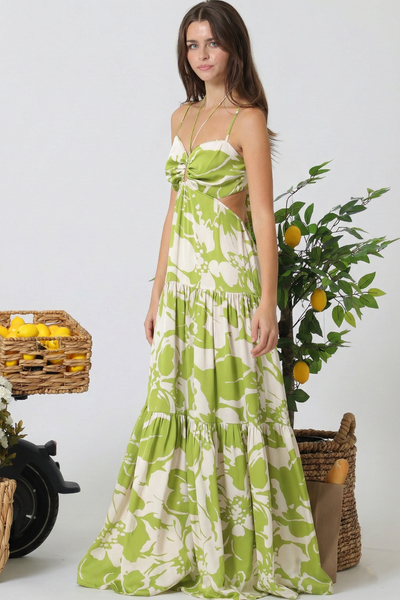C.F KEY  HOLE MAXI DRESS