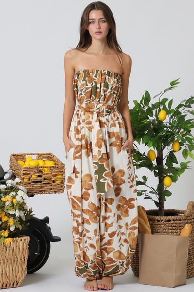 TUBE BELTED JUMPSUIT