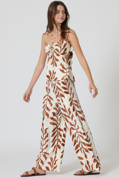 THIN ADJUSTABLE STRAP TOP & LONG PANTS SET