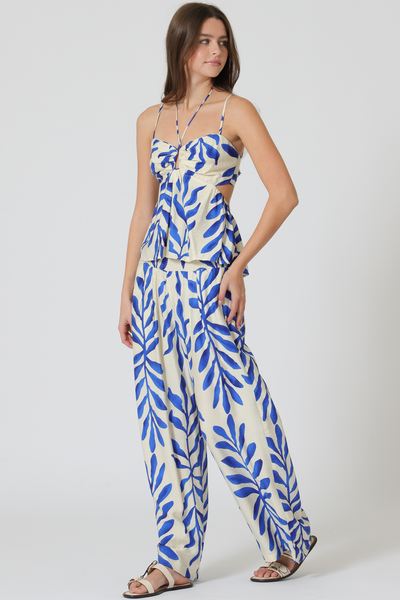 THIN ADJUSTABLE STRAP TOP & LONG PANTS SET