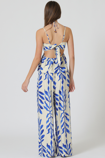 THIN ADJUSTABLE STRAP TOP & LONG PANTS SET