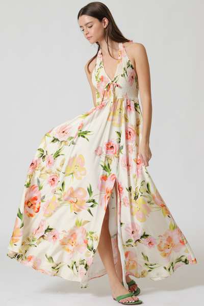 SMOCKING TOP W/ MAXI DRESS