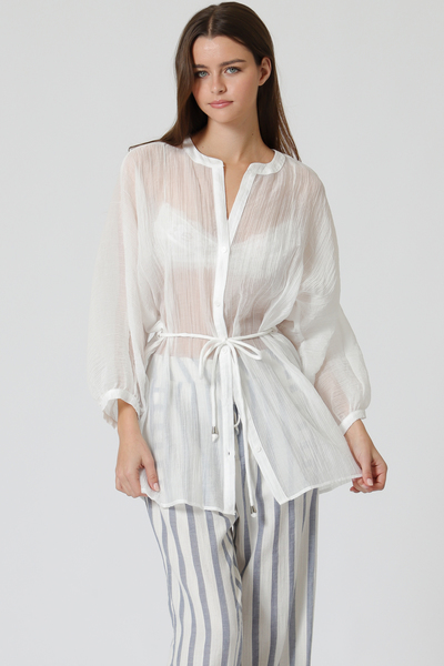 BELTED SWIMMING COVER-UP