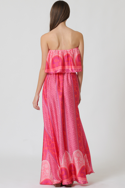RUFFLE TUBE MAXI SUN DRESS