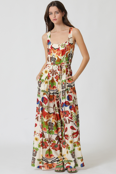 SQUARE  NECK JUMPSUIT