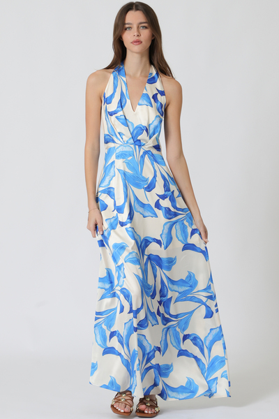 BACK NECK TIE HAULTER JUMPSUIT