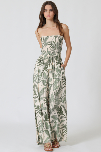 SMOCKING TUBE JUMPSUIT