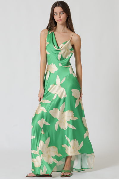 UNBALANCE NECK MAXI DRESS