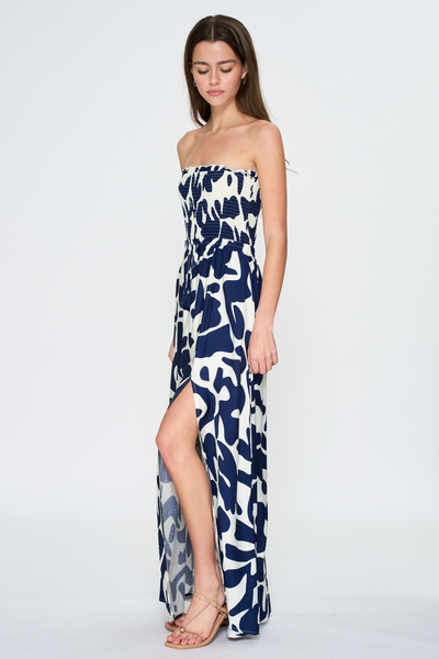 BUST SMOCKING  MAXI DRESS