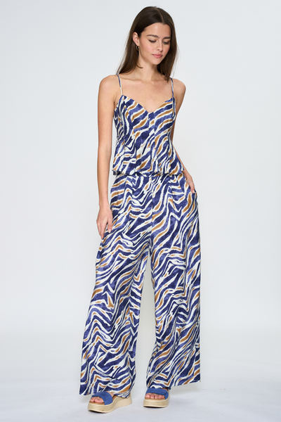 SHOULDER TSTRING TOP W/ LONG PANTS SET