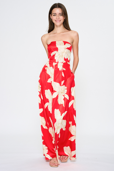 BACK TIE TUBE JUMPSUIT