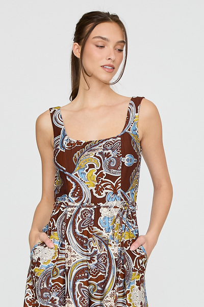 [REORDER] PAISLEY PRINT WIDE LEG JUMPSUIT
