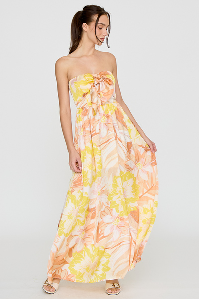 TUBE FRONT TIE MAXI DRESS
