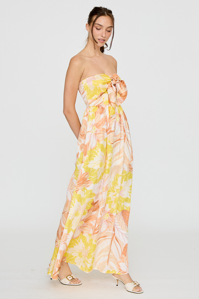 TUBE FRONT TIE MAXI DRESS