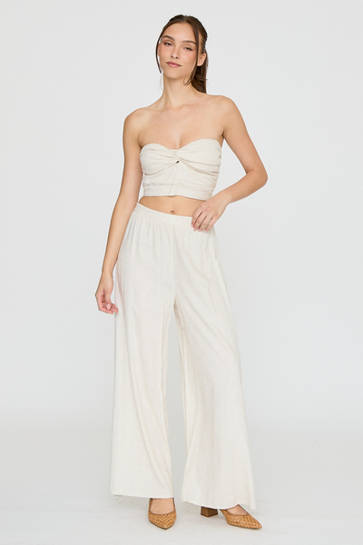 TWIST FRONT TUBE TOP PANTS SET