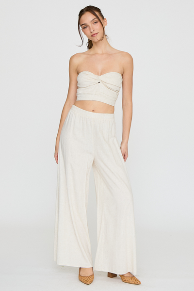 TWIST FRONT TUBE TOP PANTS SET