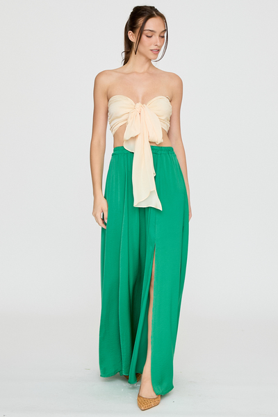 TIE FRONT TUBE TOP & MAXI SKIRT SET