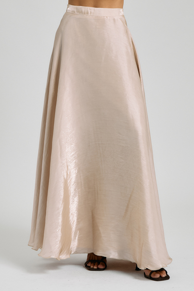 SATIN A-LINE MAXI SKIRT