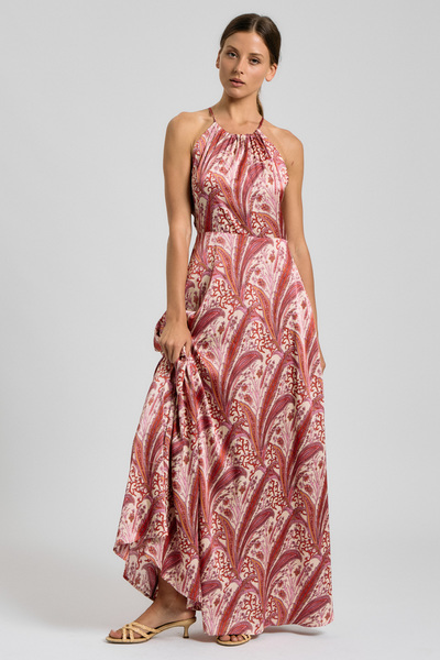 PAISLEY HALTER NECK MAXI DRESS