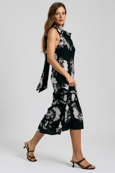 FLORAL HALTER OPEN-BACK MAXI DRESS