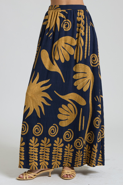 TROPICAL PRINT MAXI SKIRT