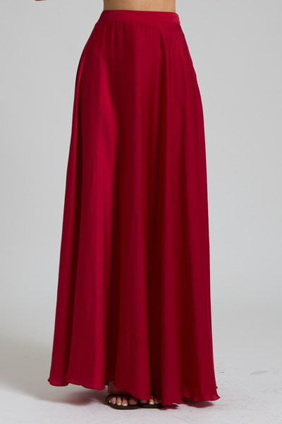 SATIN BIAS CUT MAXI SKIRT