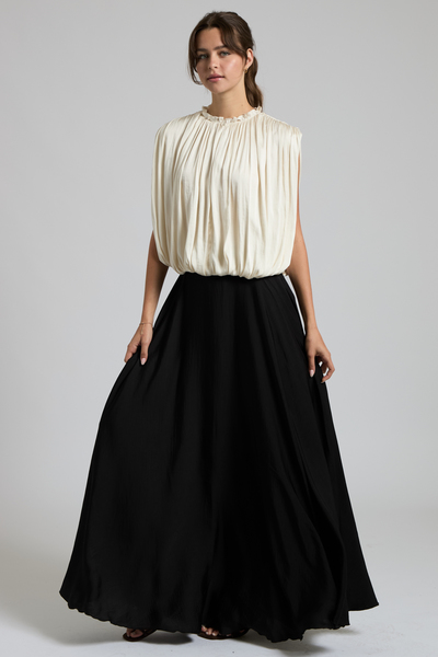 satin bias cut maxi skirt